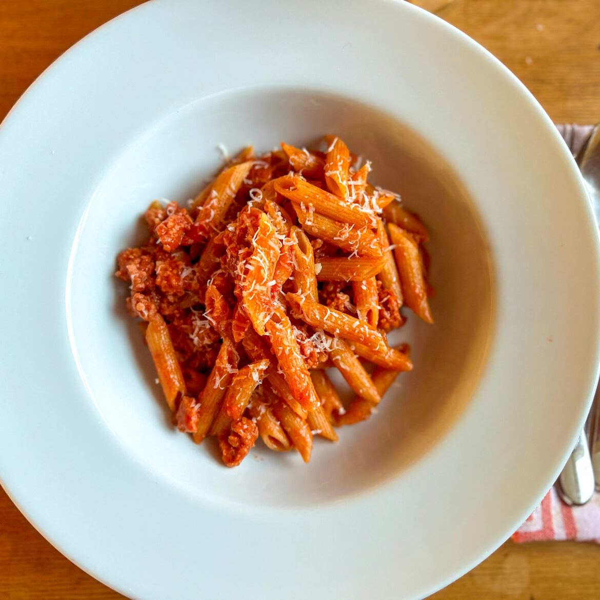 Pasta Salsiccia nach Art des Hauses