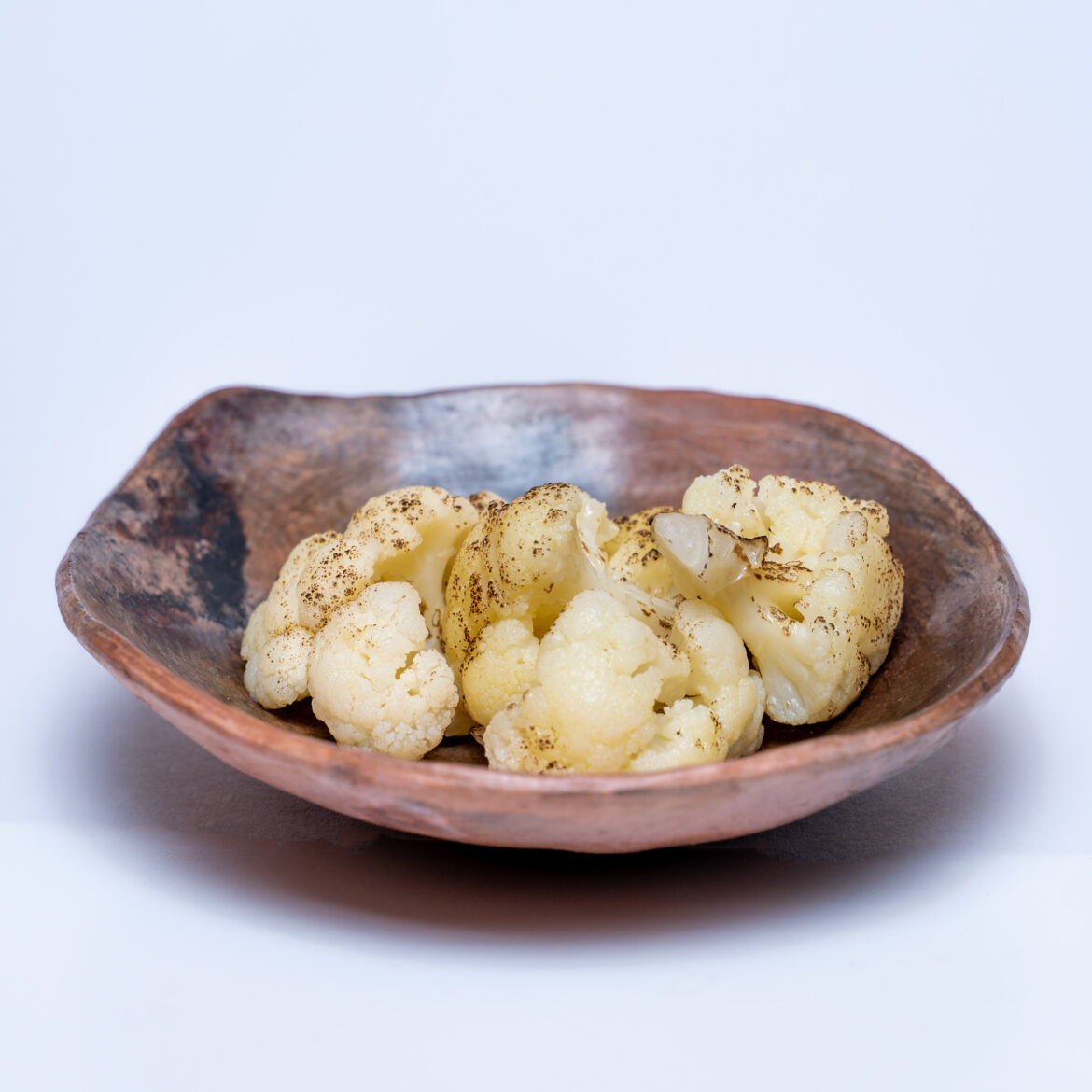 Blumenkohlröschen, sous vide in Butter gegart