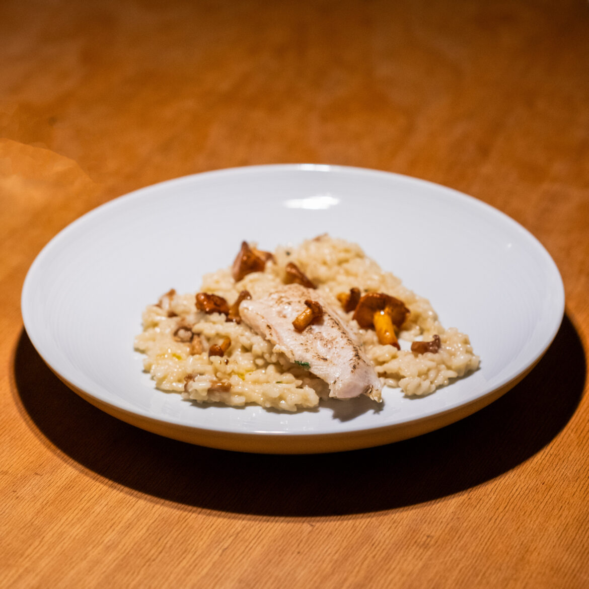 Saiblingsfilet an Pfifferlingsrisotto